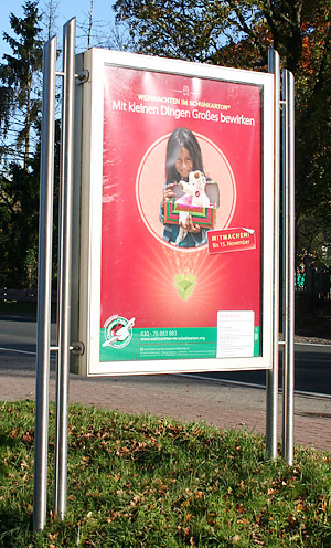 City Light mit Plakat